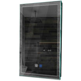 Specchio LED Verticale | Pulsanti touch | Funzione anti-appannamento | Luce bianca fredda - Reyze Serie Official Modello 3